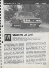 1969 Triumph 2.5 PI Mk. 2: 6-page Motor magazine road test