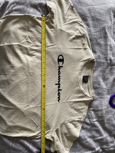 Men’s Champion T-shirt Med Beige - Picture 3 of 8