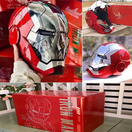 Iron Man Silver MK5 Helmet Electronic Voice Activated Open&Close Mask AUTOKING - Picture 13 of 24