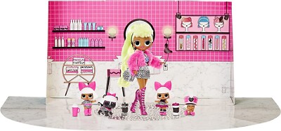 LOL Surprise OMG Dee-Lish Diner – Dînette à Emporter +45 Surprises – Poupée Miss Sundae Exclusive – Changement Couleur – 4 Ans+