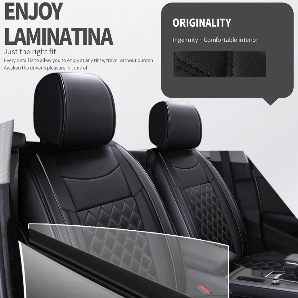 Funda de cojín de asiento delantera trasera 2/5 de cuero PU para KIA Forte K5 Foto 2 de 4