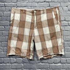 Vintage OP Ocean Pacific Shorts Mens 42 Surf Skate Preppy Grunge Y2K Brown Check