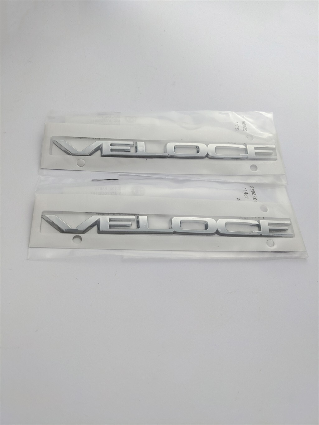 Alfa Romeo Guilia 280HP VELOCE Chrome Silver Badge Emblem Set 50544414