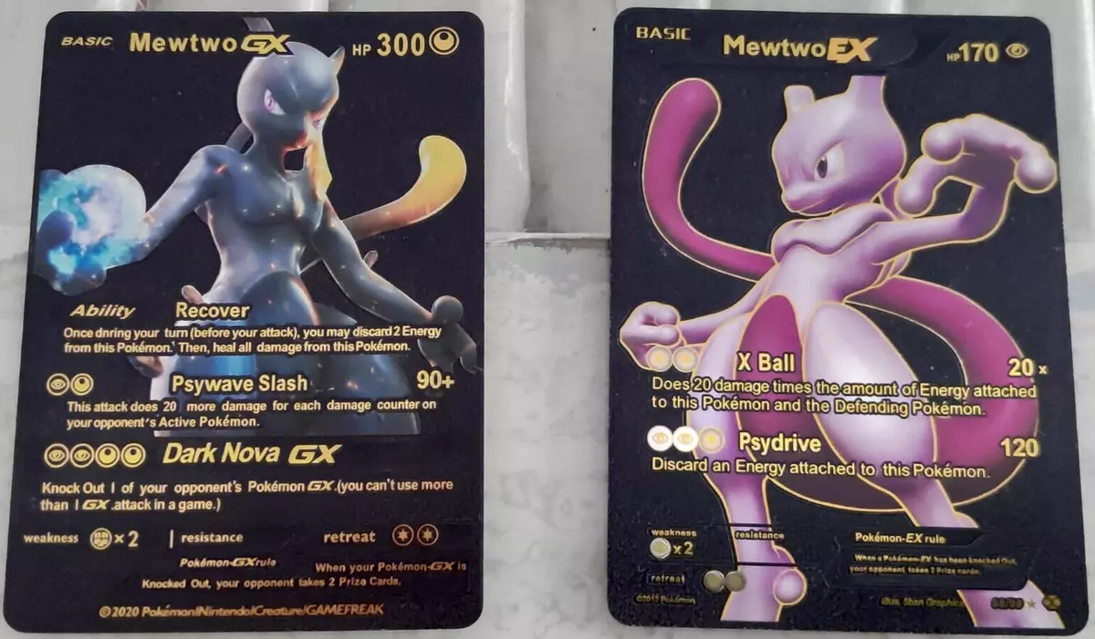 Pokemon Mewtwo EX HP 170 Black Foil Fan Art Card 98/99