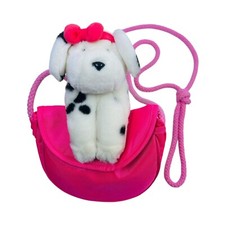 Sanrio Spottie Dottie Dalmatian Plush Pink Bag w/ Rope Strap 1993 Vintage