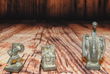 Vtg 1980 Dungeons and Dragons Pewter Dragon Figure Lot Treasure Soldier