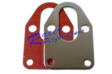 Sbc Chrome Fuel Pump Mounting Plate With Gasket 283 305 327 350 383 400 Sb Chevy