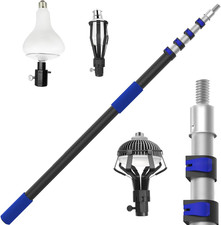 28FT Reach Light Bulb Changer for High Ceilings with Pole, 5-20FT Light Bulb Ext
