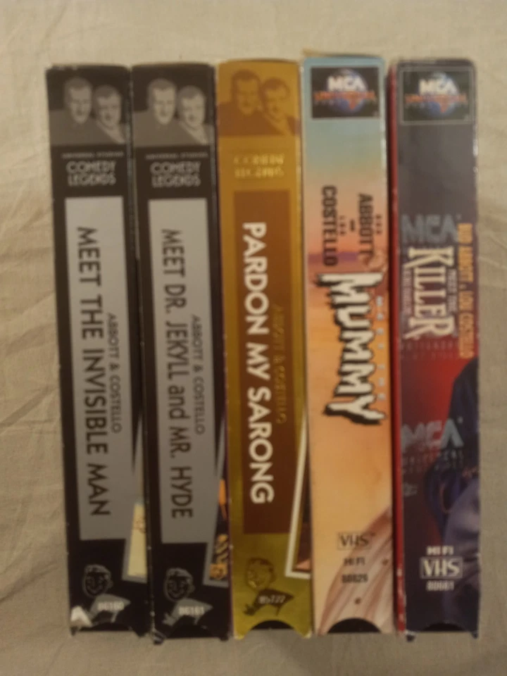 Abbott And Costello VHS Lot Of 5 - SEE PICS FOR TITLES - HALLOWEEN Foto 4 de 4
