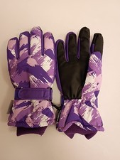 Deep Purple Camouflage Kids Winter Gloves Waterproof New