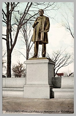 Minneapolis Minnesota J. S. Pillsbury Monument U of M Campus UDB c1905 Postcard