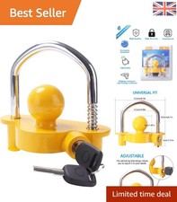 Yellow Trailer Coupler Lock – Easy Install, Theft Deterrent Security