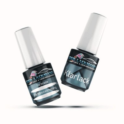 Lackstift Set für Mercedes 650 Calcit Weiß + Klarlack Hochglanz 2x20ml Autolack