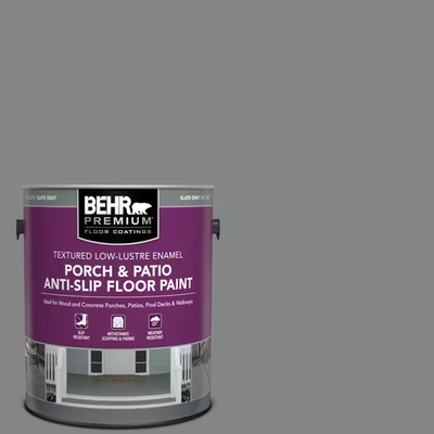 #ad 1 Gal. #PFC 63 Slate Gray Textured Low Lustre Enamel Interior Exterior Anti Slip $55.35