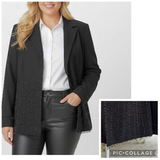 John Meyer of Norwich Women  s Blazer 22W Black Braided Fringe Plus size Cocktail