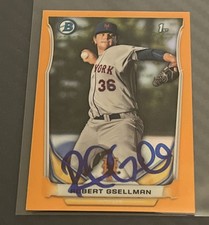 2014 Bowman Chrome Mini Orange Refractor #285 Robert Gsellman 2/10 Autograph