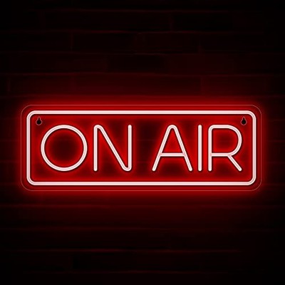 On Air Neon Sign - Live Streaming/Recording Light Sign for Twitch, ON AIR RED