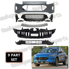 For 2020-2022 Ford Escape Front Bumper Cover Upper Lower Fog Light Covers 9pcs For 2020-2022 Ford Escape Front Bumper Cover Upper Lower Fog Light Covers 9pcs