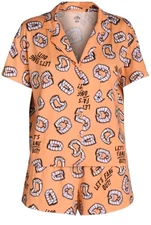Way To Celebrate LET'S FANG OUT Shorty Pajama Set XL 16-18 EUC 