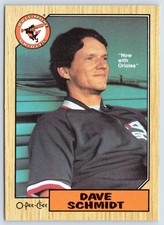 DAVE SCHMIDT 1987 O-PEE-CHEE MLB BASEBALL #372 NRMINT+ 20461