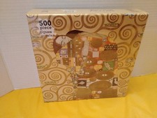 Puzzle Gustav Klimt The Kiss by Fulfillment 500 Pieces 19.3 x 14.2in