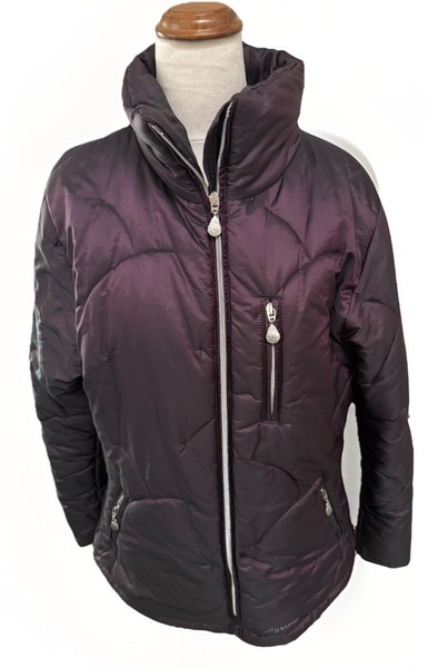 Sportalm Kitzbühel Iridescent Purple Padded Jacket With High Neck-Size 40
