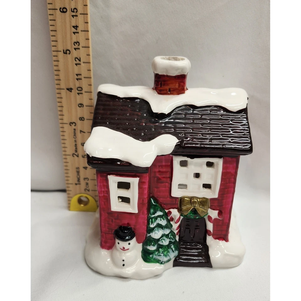 Candelabro de cerámica vintage para casa decoración navideña ligeramente usado en caja original Foto 2 de 4