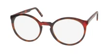 NEW ANDY WOLF 4566 EYEGLASSES AUSTRIA 52-19-145 ROUND RED C MENS PLASTIC