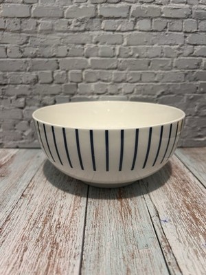 ATEMBERAUBENDE SABICHI BLAUE STREIFEN NEU BONE CHINA MÜSLISCHALE, SUPPE, DESSERTSCHALE (6,1/4 ''W)