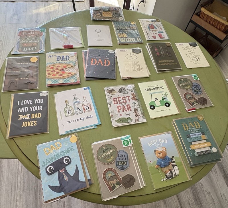 Father’s Day Greeting Cards Mixed Lot Assorted Dad Humor Designs Pack of 37