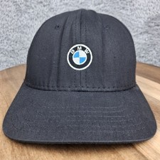 Vintage BMW Lifestyle Hat Cap Strapback Black Logo M3 M5 Made In USA Mens