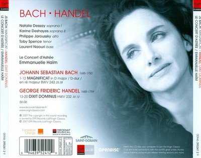 EMMANUELLE HAÏM BACH: MAGNIFICAT; HANDEL: DIXIT DOMINUS NEW CD