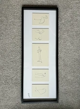 IKEA OLUNDA Wall Art - 2 Pieces - Picasso Lithographs & Da Vinci Drawings