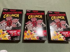 3 Pack: Kellogg's Stranger Things 2025 Demogorgon Crunch Cereal Free Shipp New