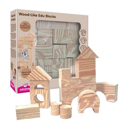   Ed 716071   EDU Blocks Holzoptik 80 teilig   SpielBAU