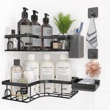 Bath Organizer,Adhesive Shower Caddy with Large Capacity,No Drilling,Rustproof