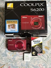 Nikon Coolpix S6200 Red Digital Camera 16.0MP...