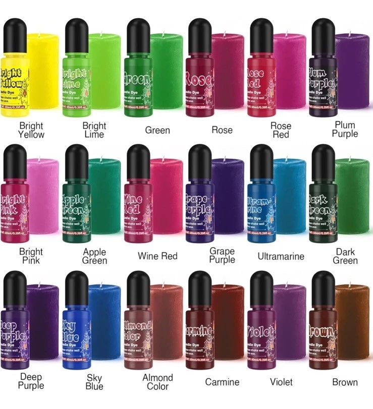 Candle Dye - 36 Vivid Colors Candle Making Supplies, High Concentration Liqui... - Image 3 of 4