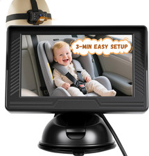 Baby Car Camera HD Monitor 4.3in Night Vision Rear Seat Camera for Newborns