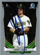 CDP108 TRACE LOEHR SIGNED 2014 Bowman Chrome Prospects BASEBALL AUTO A'S