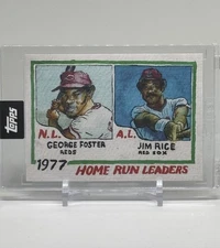 2025 Topps Shoebox Treasures George Foster/Jim Rice 1978 Topps Canvas Stock SSP