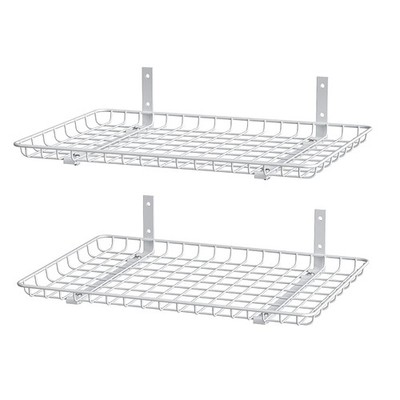 Garage Wall Shelves 12x24 Inch, Wall Mounted Storage Shelf, Metal Shelf Rack,...