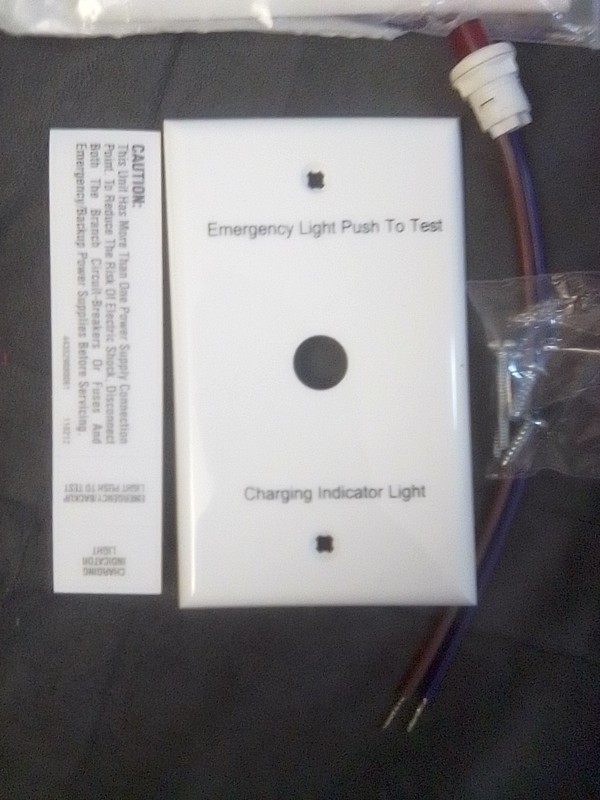 Emergency Light Button And Plate913702453801