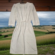 Vintage 80s Toni Petite Midi Shirt Dress Womens 10P Western Preppy