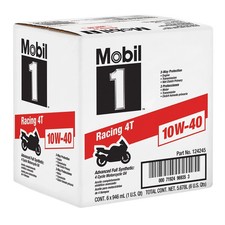 6 PACK !! Mobil 1 Racing 4T Full Syn Motorcycle Oil 10W-40, 1 Qt, Case of 6 59.97 per gallon