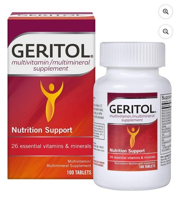 Geritol Multi-Vitamin Nutritional Supplements - 100 Tablets 26 Essential Vitamin