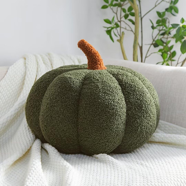 KüRbis Kissen, 3D KüRbis Deko, Halloween PlüSch GemüTliche Herbst GefüLlte Zierk-image