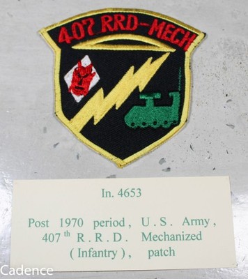 US Vietnam 407th Radio Research Detachment Mechanized Theater Made Patch B699
