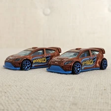 (2) Hot Wheels '12 Ford Fiesta Multipack Exclusives Loose Basic 2019 Brown Blue