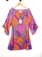 One Teaspoon Colourful Summer Mini Dress Size 10 | Boho Festival Print